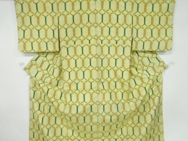 JAPANESE KIMONO / ANTIQUE KIMONO / SILK / TSUMUGI / WOVEN KIKKO